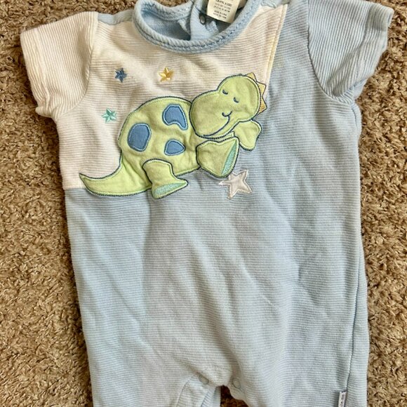 Goodnight Dino Blue Jumper I Size 6M I little me - Picture 1 of 5